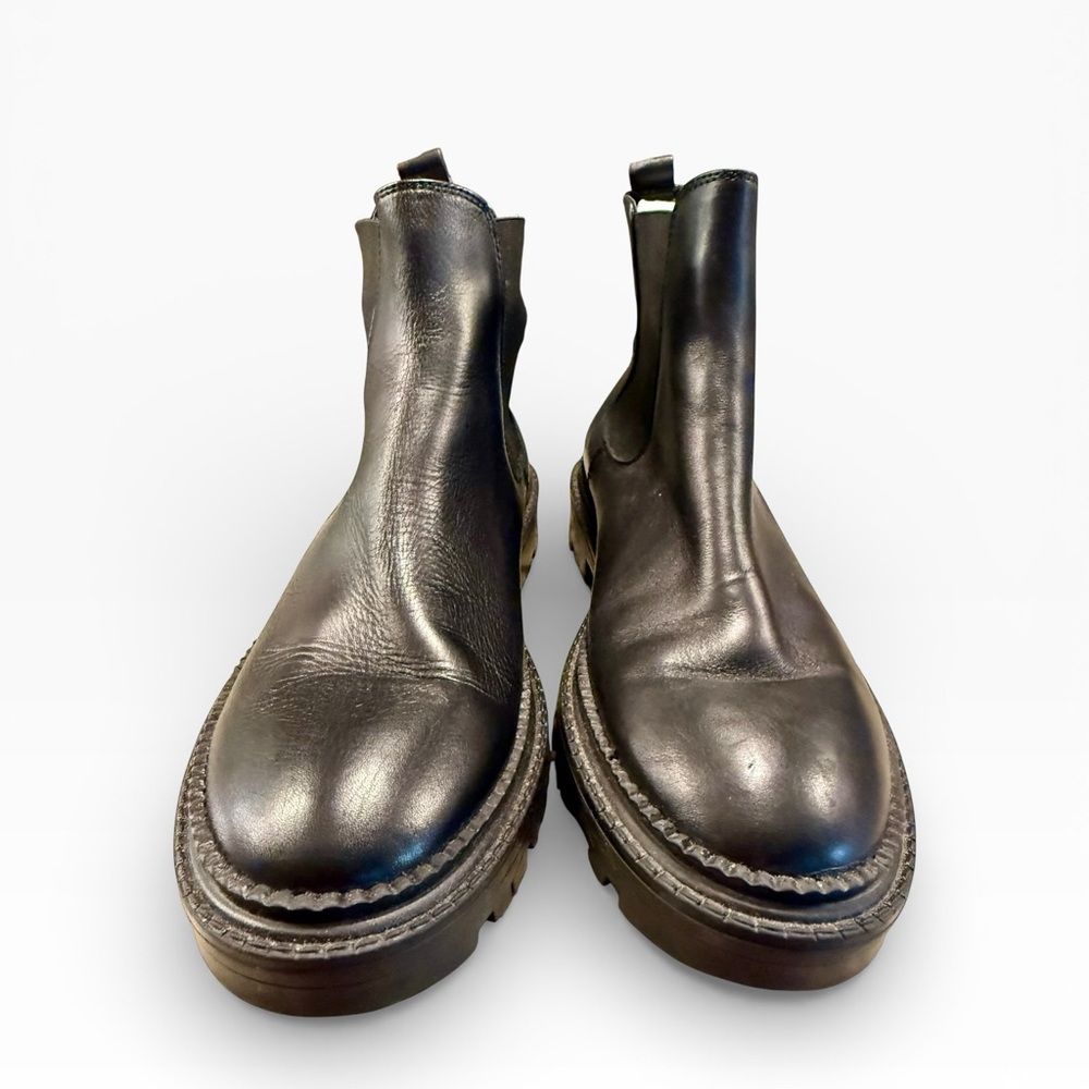 Agl Black Leather Chelsea Ankle Boots